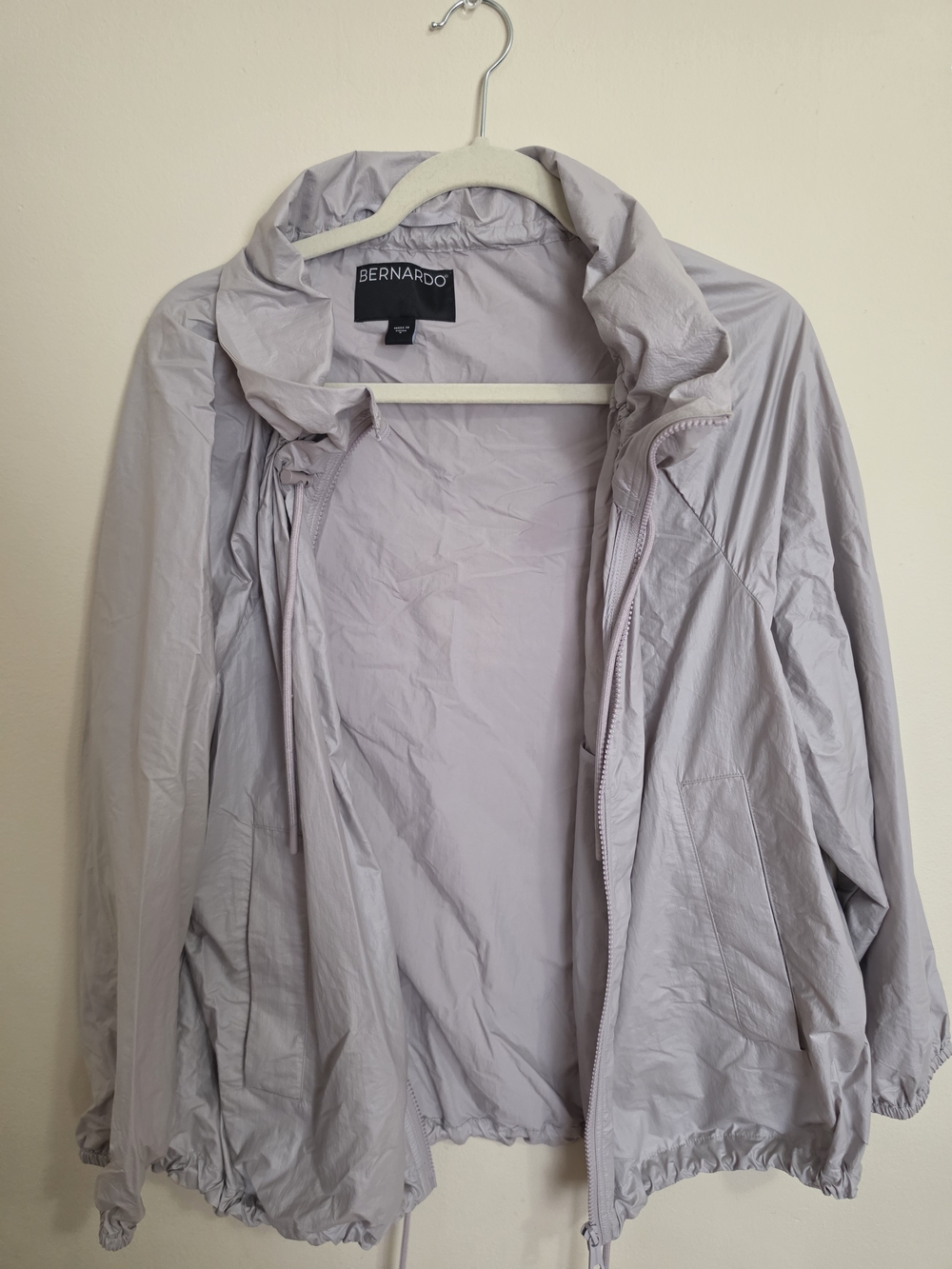 Bernardo Light Gray Windbreaker Jacket